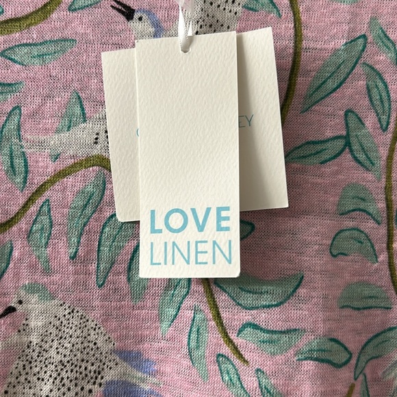 🎯Cynthia Rowley tropical 100% linen top NWT - Picture 5 of 7